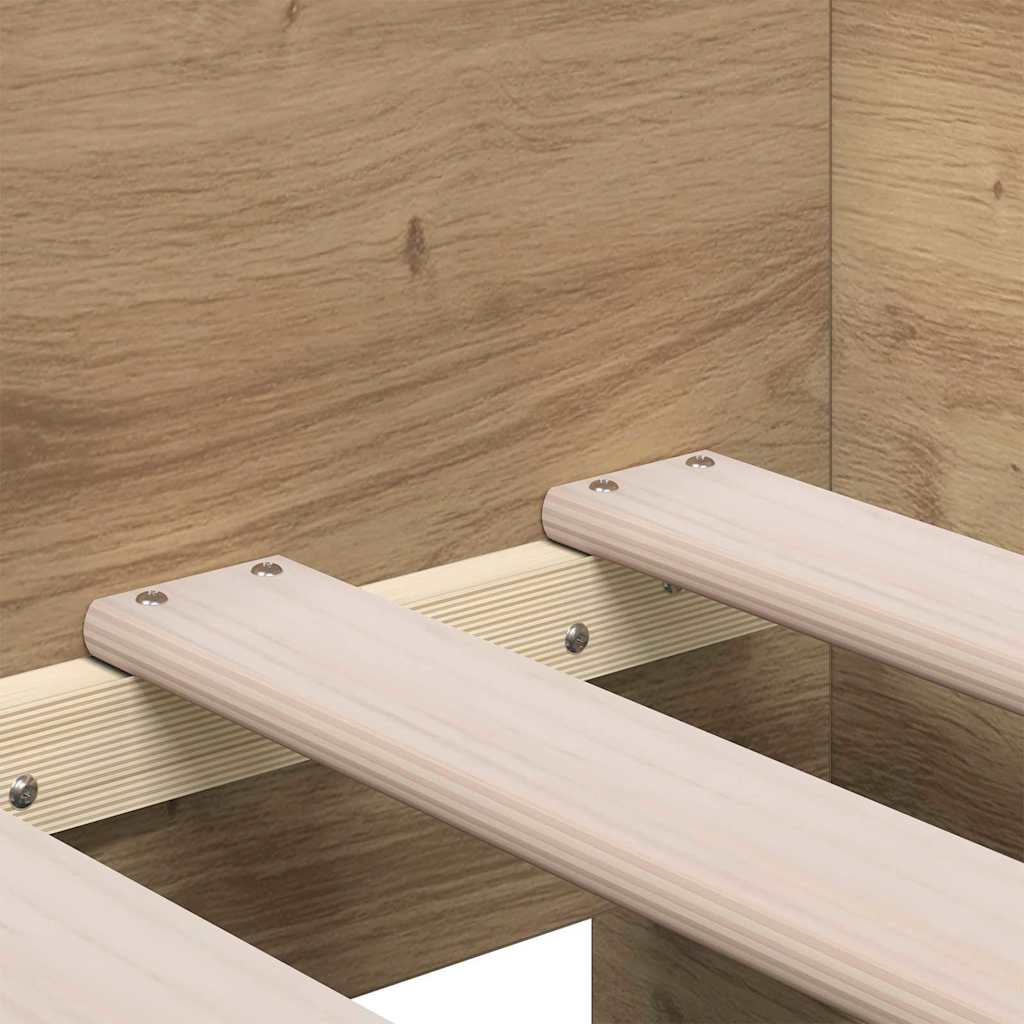Daybed med skuffe Artisan Egetræ 90 x 190 cm Konstrueret træ