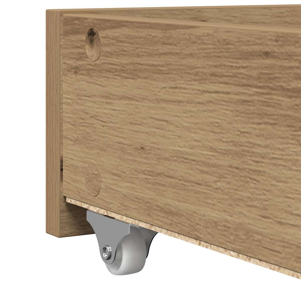 Daybed med skuffe Artisan Egetræ 90 x 190 cm Konstrueret træ