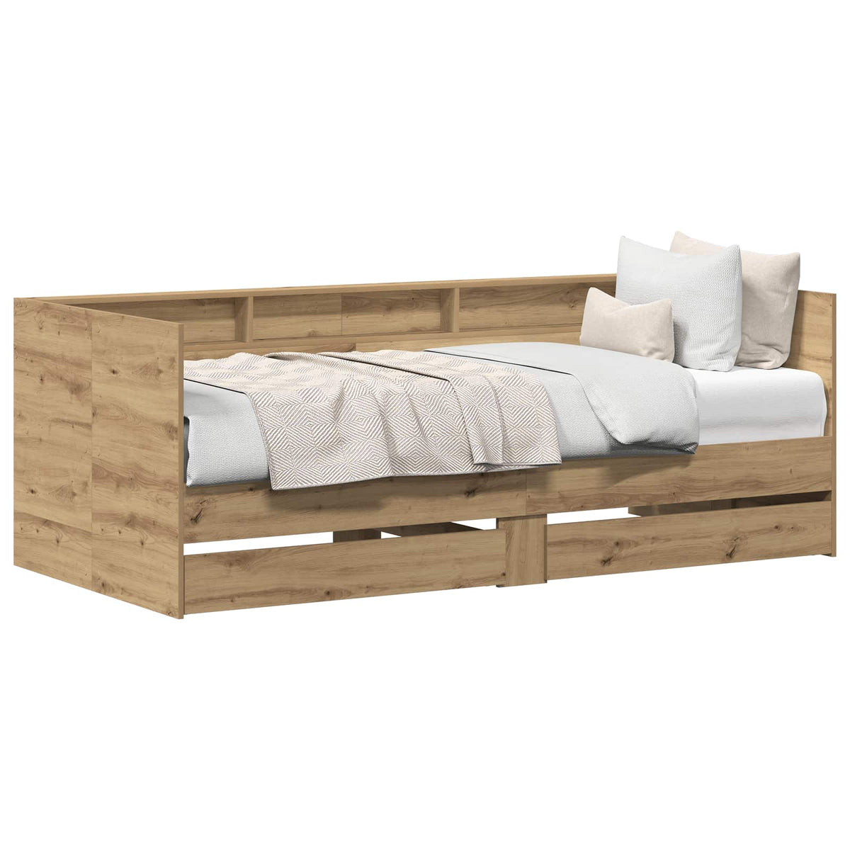 Daybed med skuffe Artisan Egetræ 75 x 190 cm Konstrueret træ