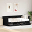 Daybed med skuffe med hylde Sort eg 75 x 190 cm Konstrueret træ