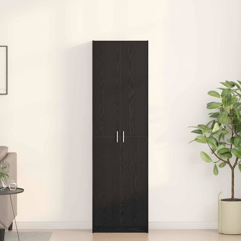 Garderobeskab Sort eg 55 x 25 x 189 cm Konstrueret træ