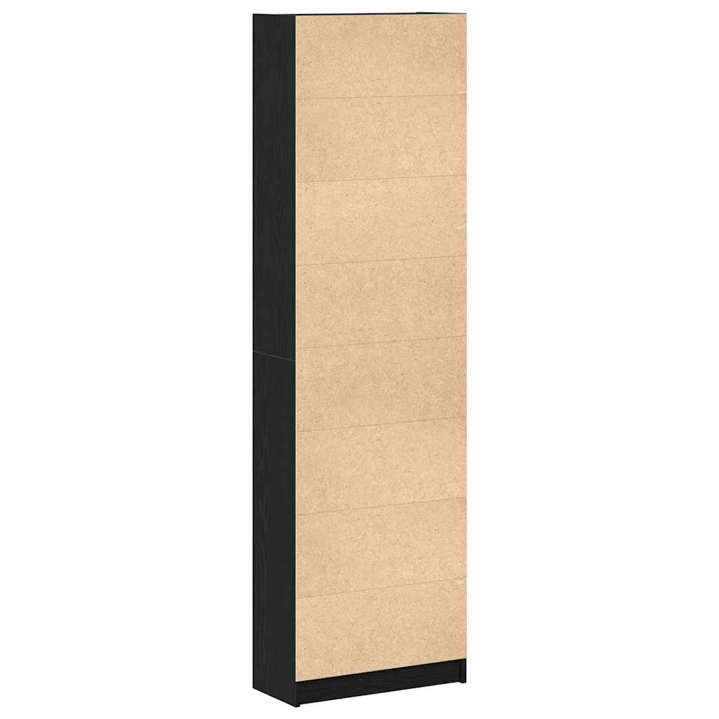 Garderobeskab Sort eg 55 x 25 x 189 cm Konstrueret træ