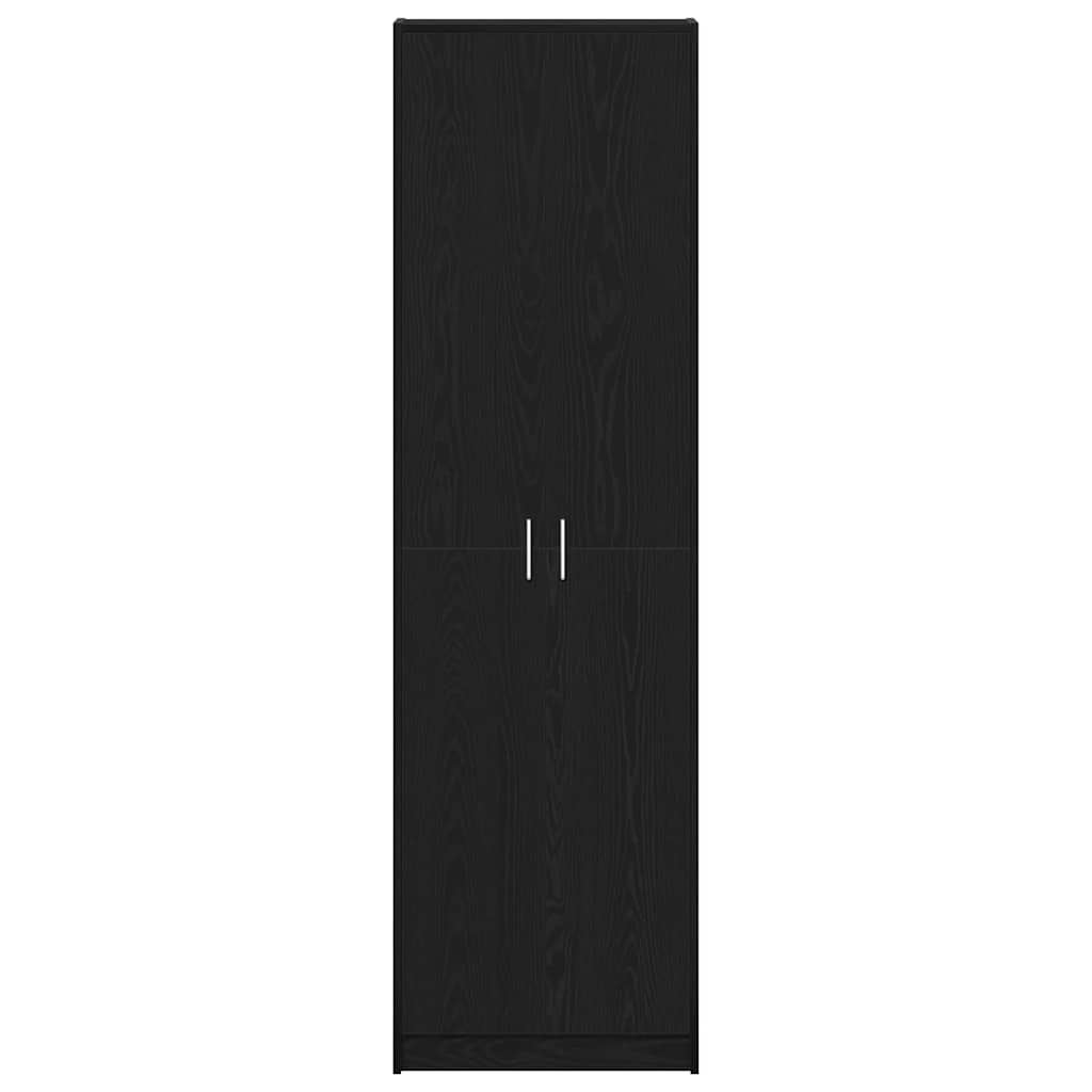 Garderobeskab Sort eg 55 x 25 x 189 cm Konstrueret træ