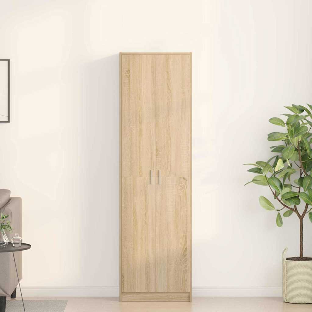Garderobeskab Sonoma eg 55 x 25 x 189 cm Konstrueret træ