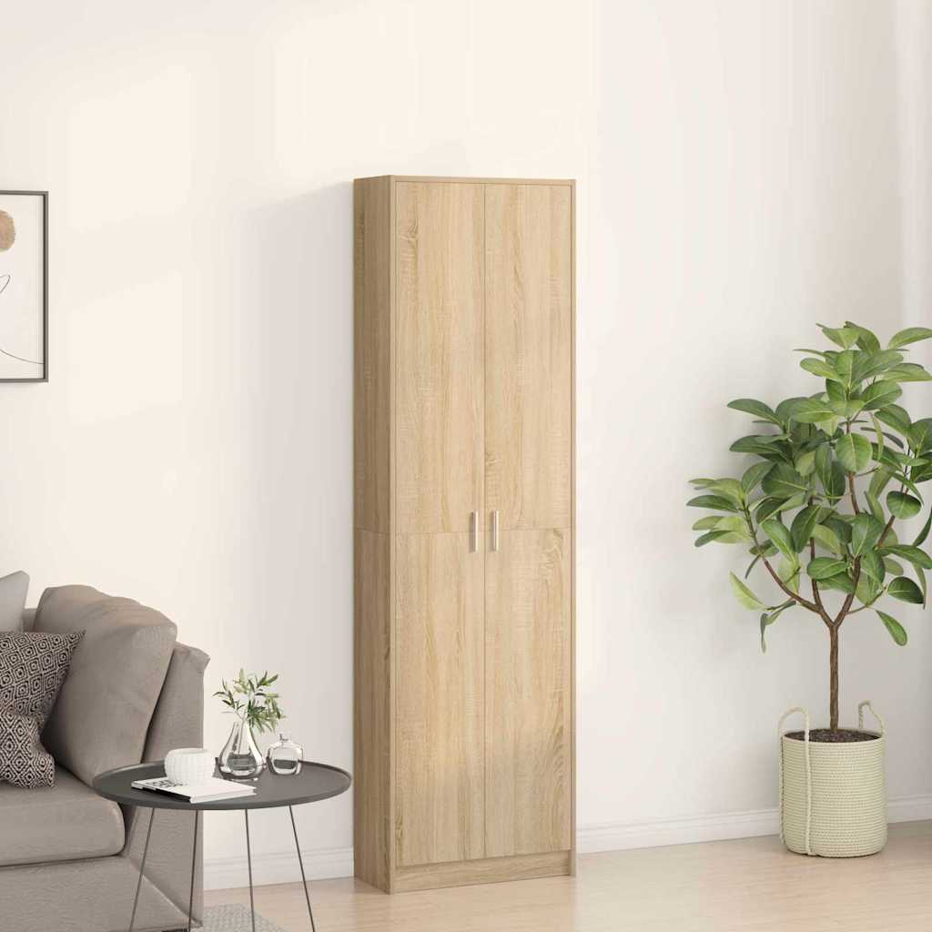 Garderobeskab Sonoma eg 55 x 25 x 189 cm Konstrueret træ