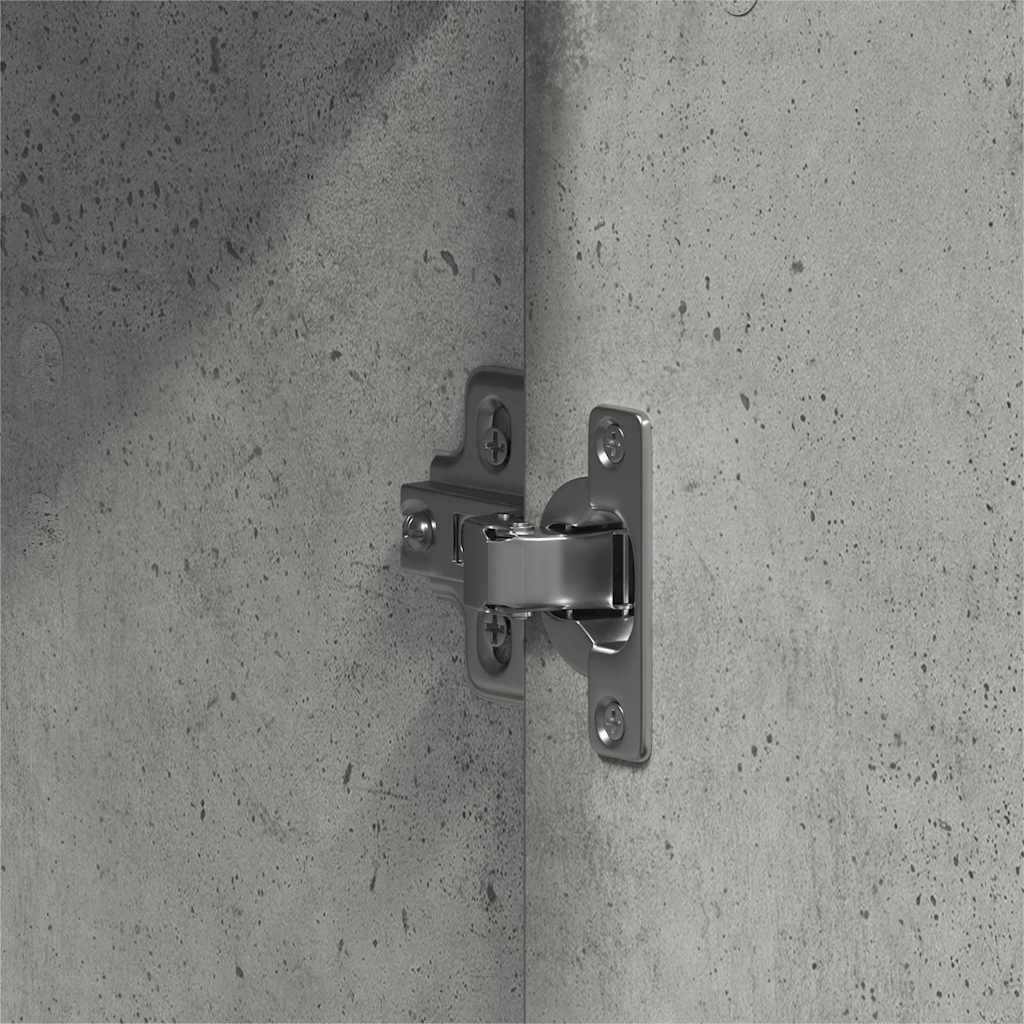 Garderobeskab Beton Grå 55 x 25 x 189 cm Konstrueret træ