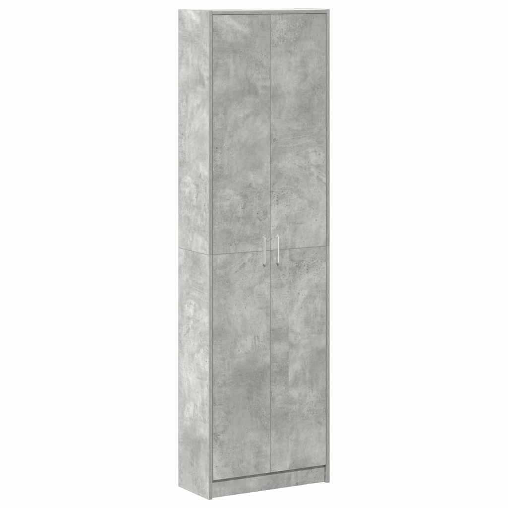 Garderobeskab Beton Grå 55 x 25 x 189 cm Konstrueret træ