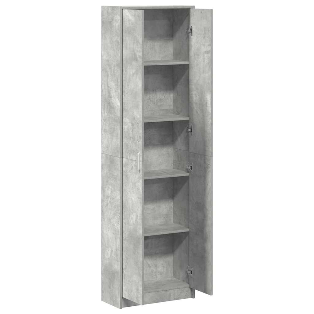 Garderobeskab Beton Grå 55 x 25 x 189 cm Konstrueret træ