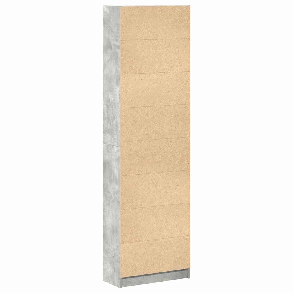 Garderobeskab Beton Grå 55 x 25 x 189 cm Konstrueret træ