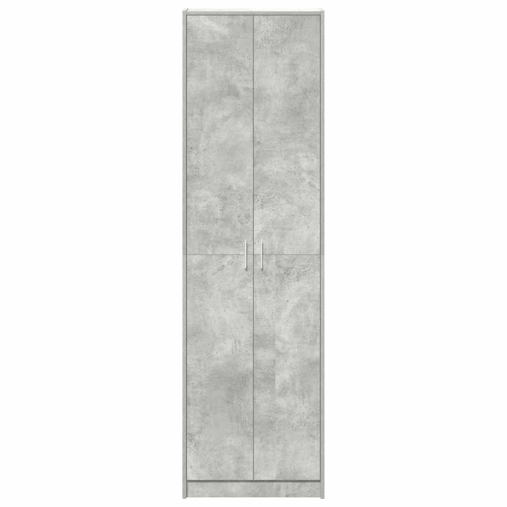 Garderobeskab Beton Grå 55 x 25 x 189 cm Konstrueret træ