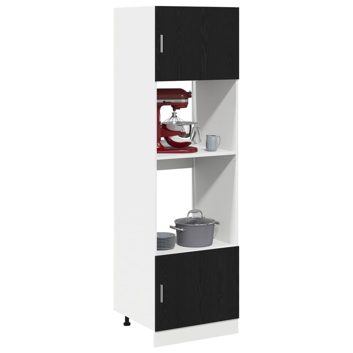 Hængeskab Sort eg 60 x 57 x 207 cm Konstrueret træ