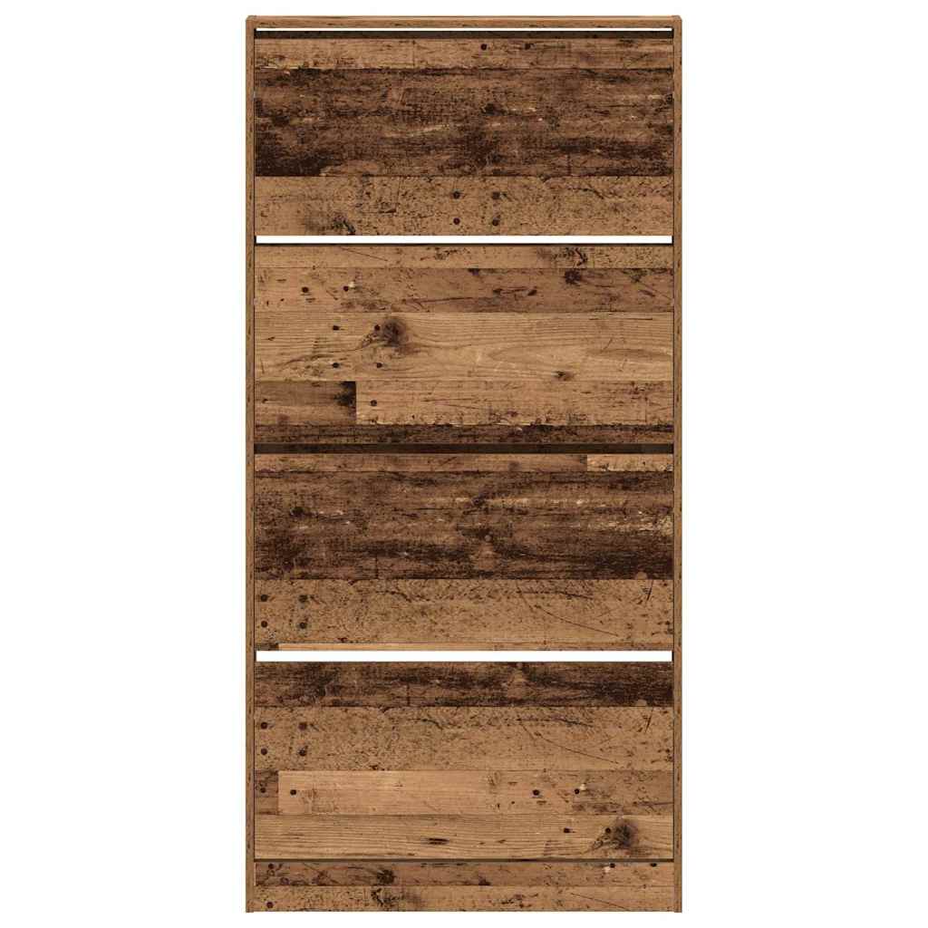 Sko skab 80 x 21 x 163,5 cm Konstrueret træ Gammelt træ