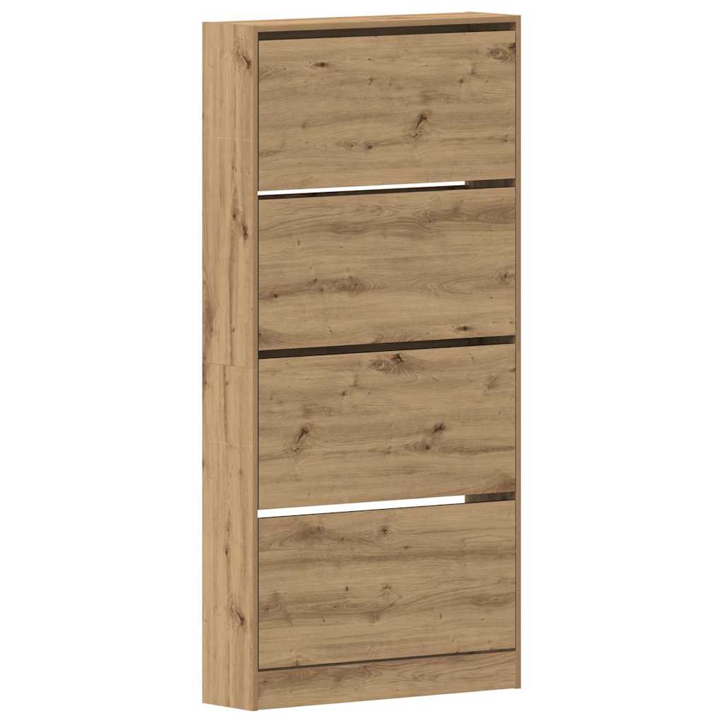Sko skab 80 x 21 x 163,5 cm Konstrueret træ Artisan Egetræ