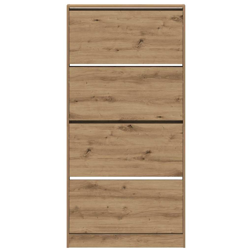Sko skab 80 x 21 x 163,5 cm Konstrueret træ Artisan Egetræ