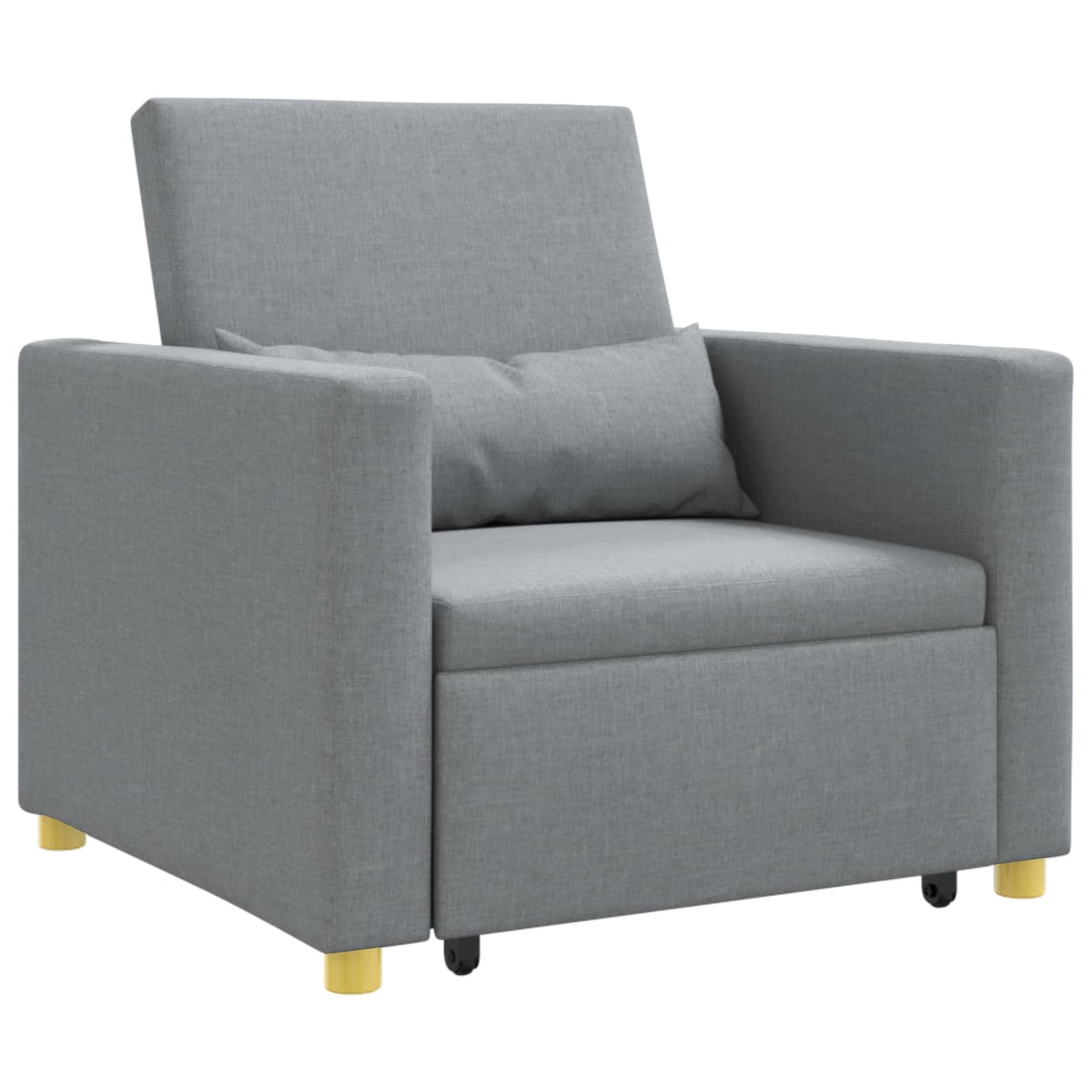 Utrækkelig sovesofa enkelt Lysegrå 90 x 165 x 87 cm Stof
