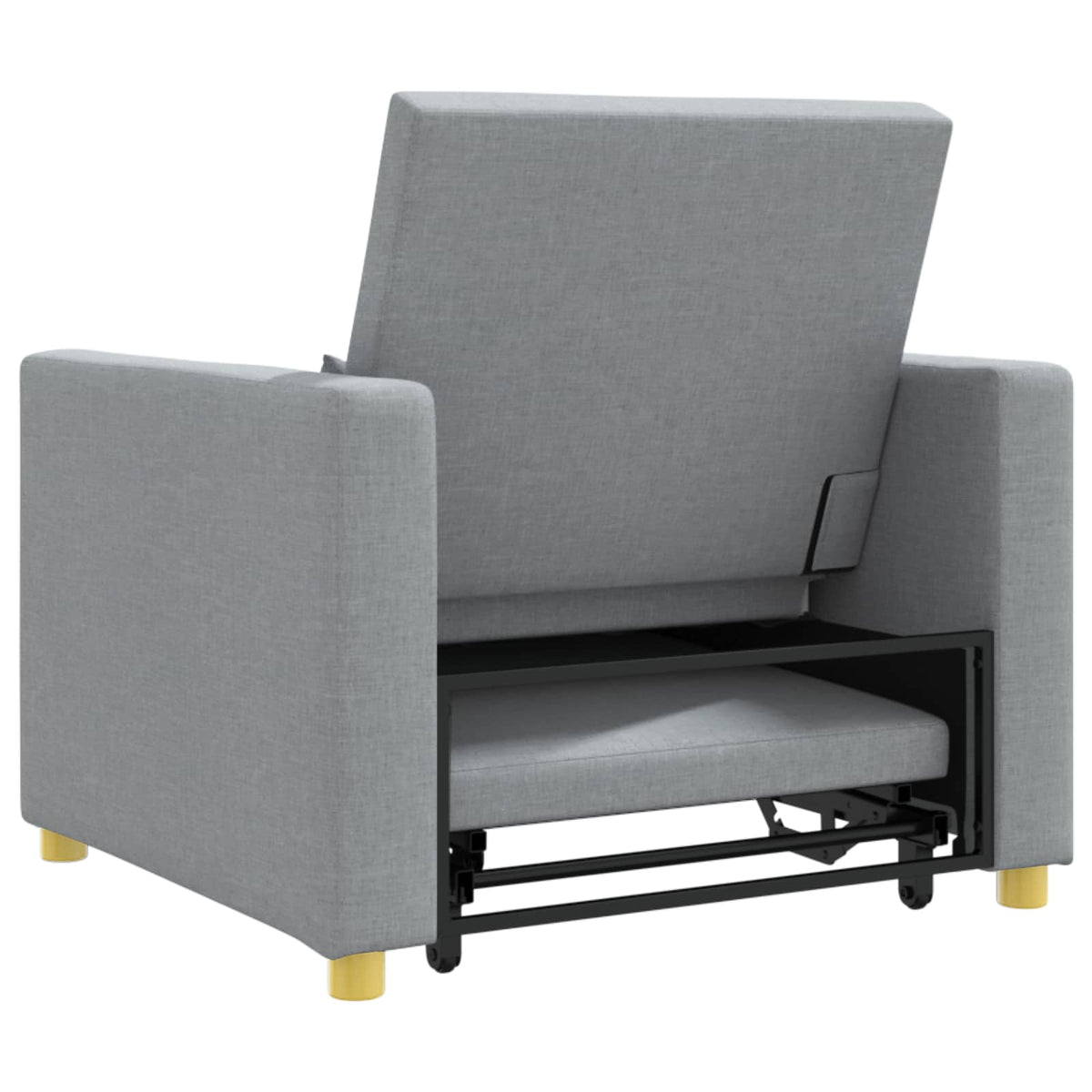 Utrækkelig sovesofa enkelt Lysegrå 90 x 165 x 87 cm Stof