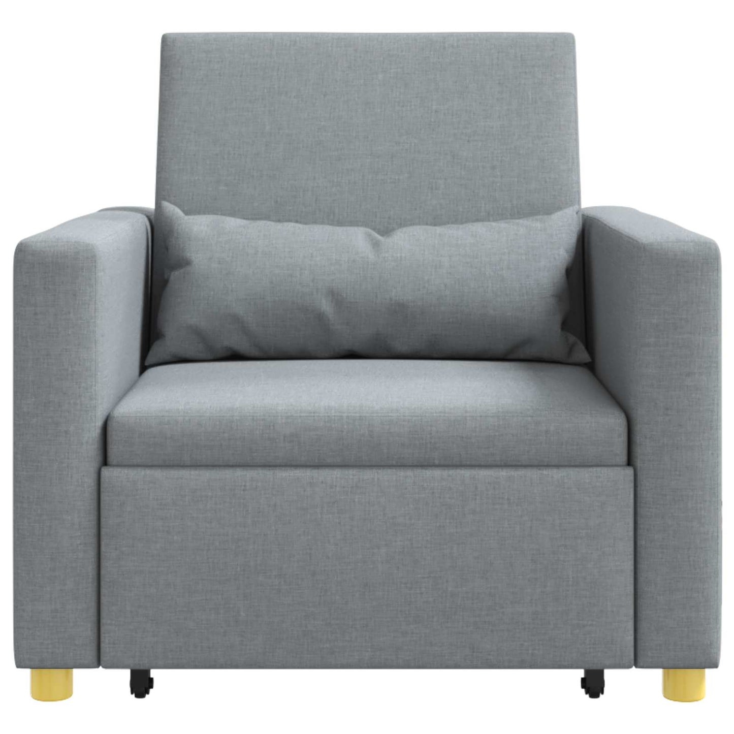 Utrækkelig sovesofa enkelt Lysegrå 90 x 165 x 87 cm Stof