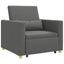 Utrækkelig sovesofa enkelt Mørkegrå 90 x 165 x 87 cm Stof