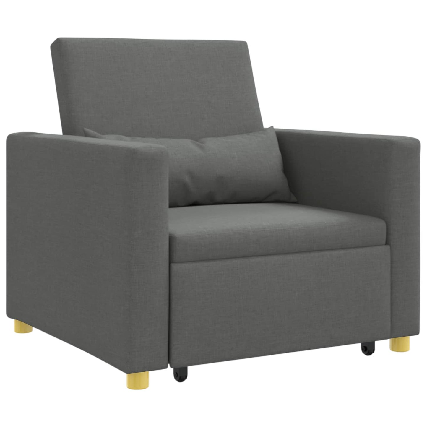 Utrækkelig sovesofa enkelt Mørkegrå 90 x 165 x 87 cm Stof