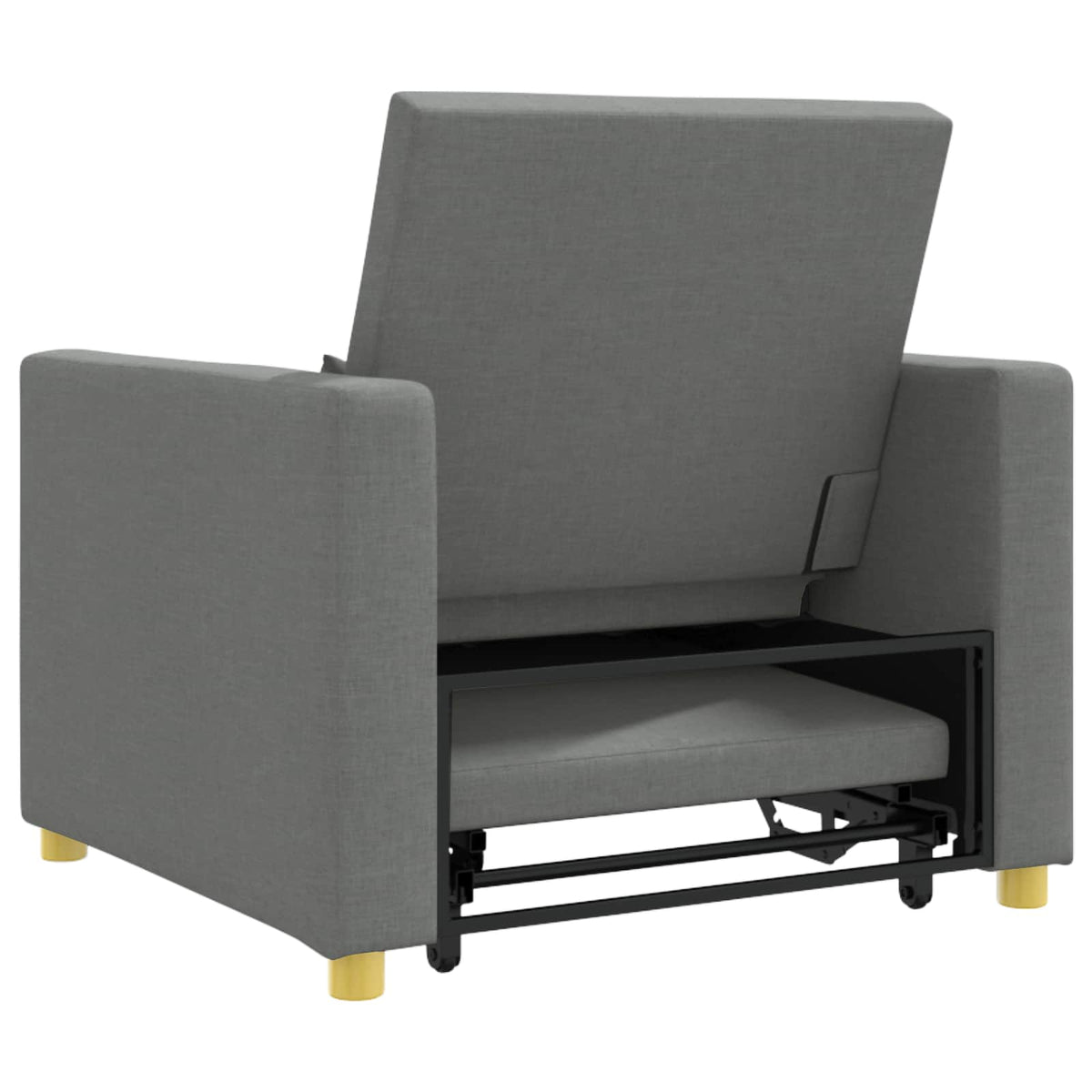 Utrækkelig sovesofa enkelt Mørkegrå 90 x 165 x 87 cm Stof