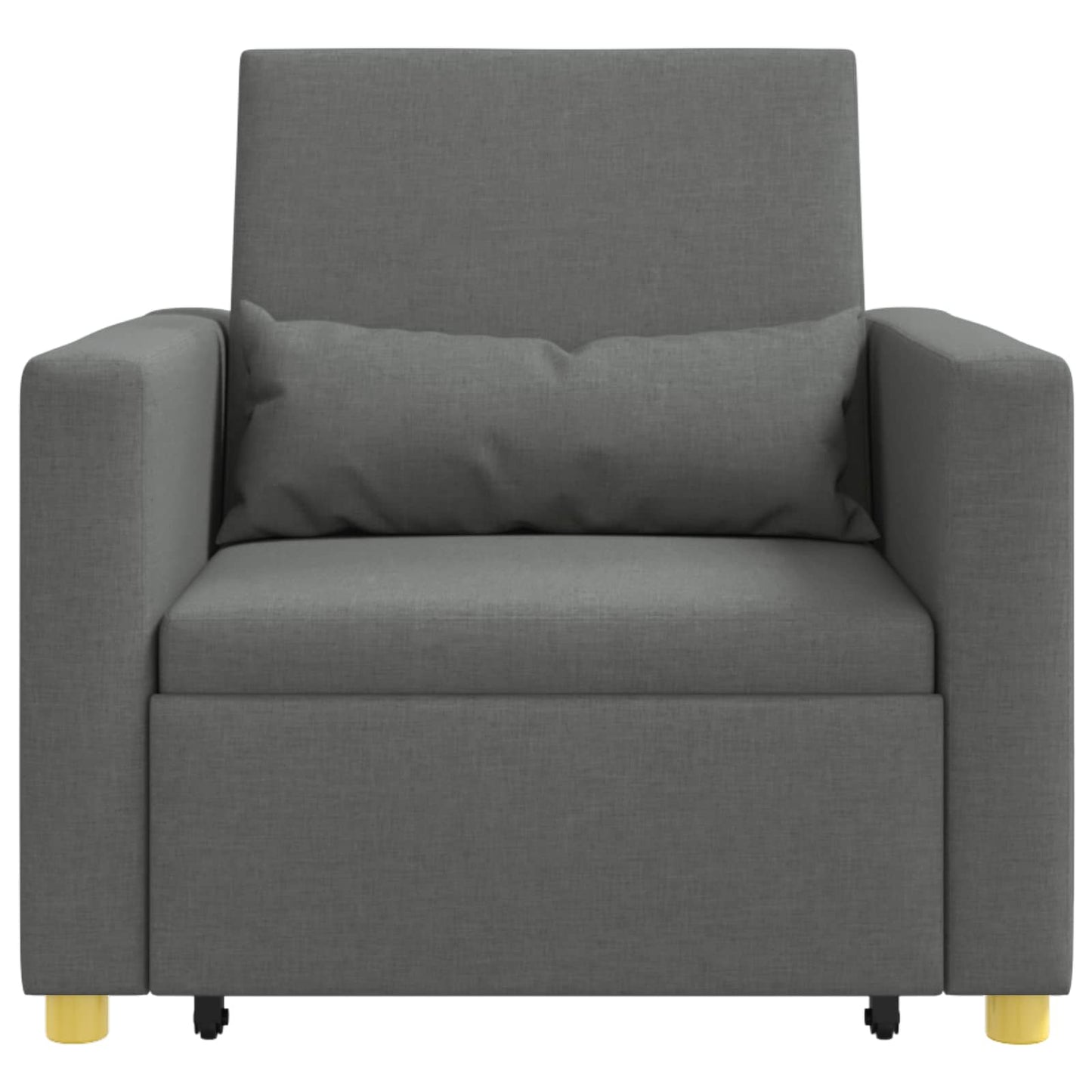Utrækkelig sovesofa enkelt Mørkegrå 90 x 165 x 87 cm Stof