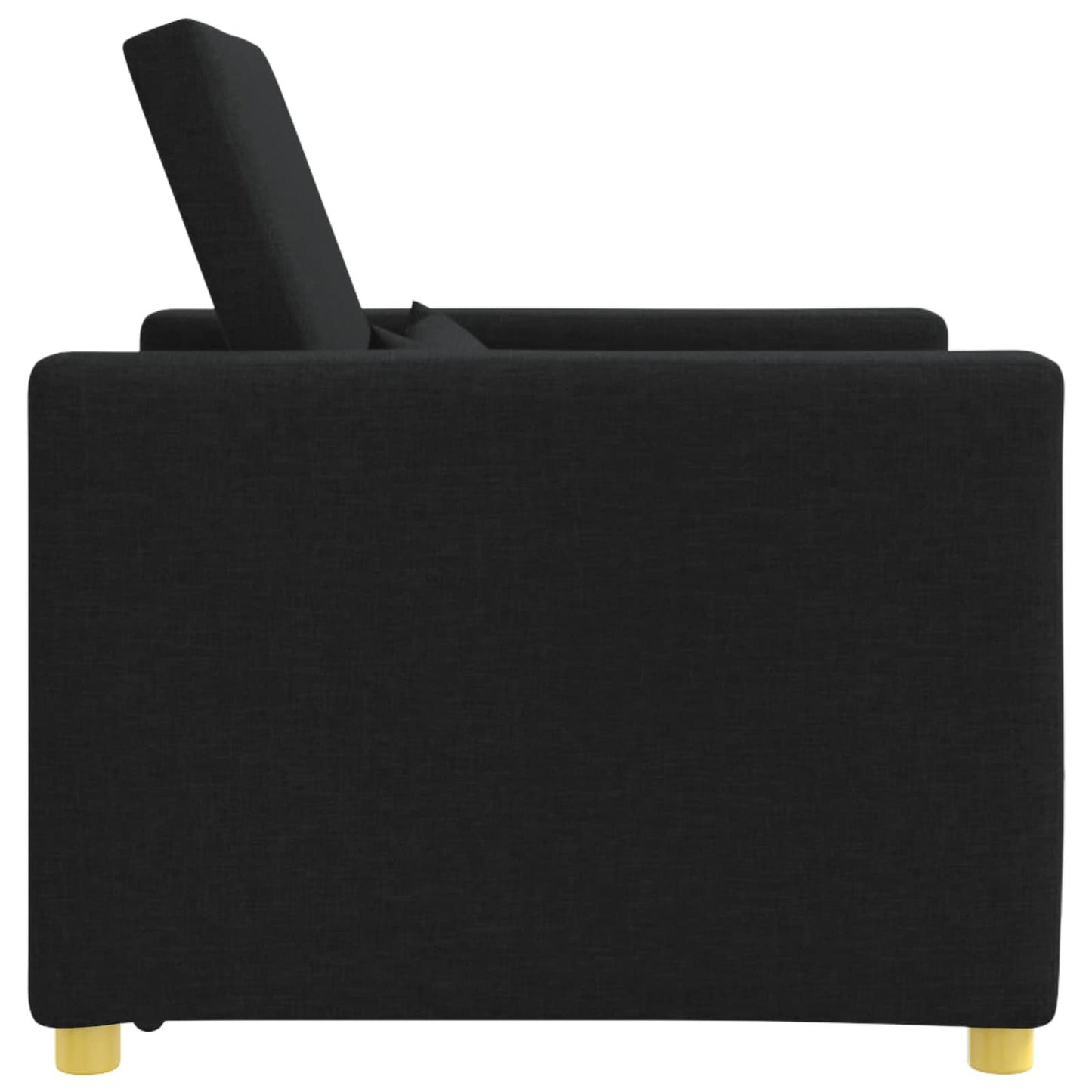 Utrækkelig sovesofa enkelt med hjul Sort 90 x 165 x 87 cm Stof