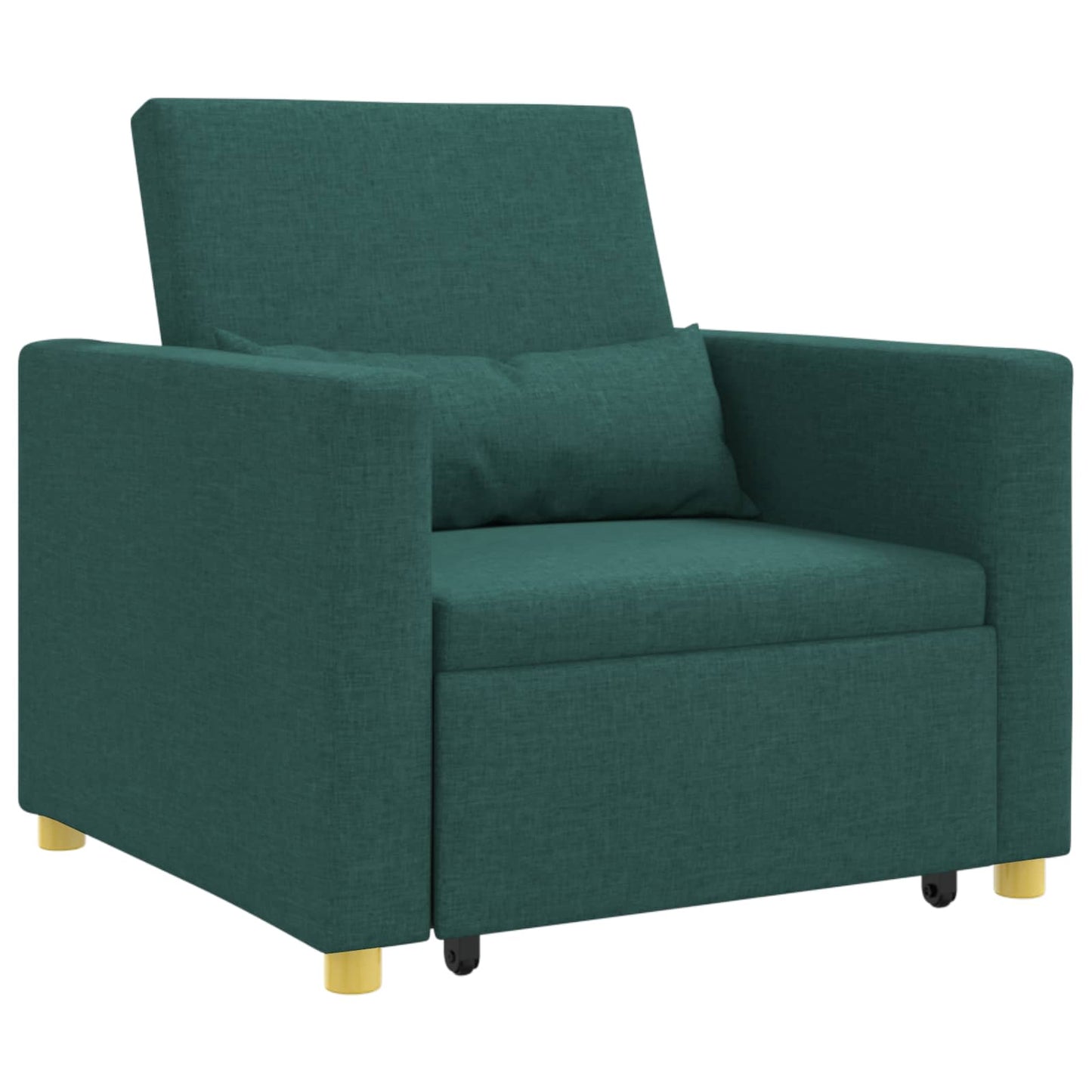 Utrækkelig sovesofa enkelt Mørkegrøn 90 x 165 x 87 cm Stof