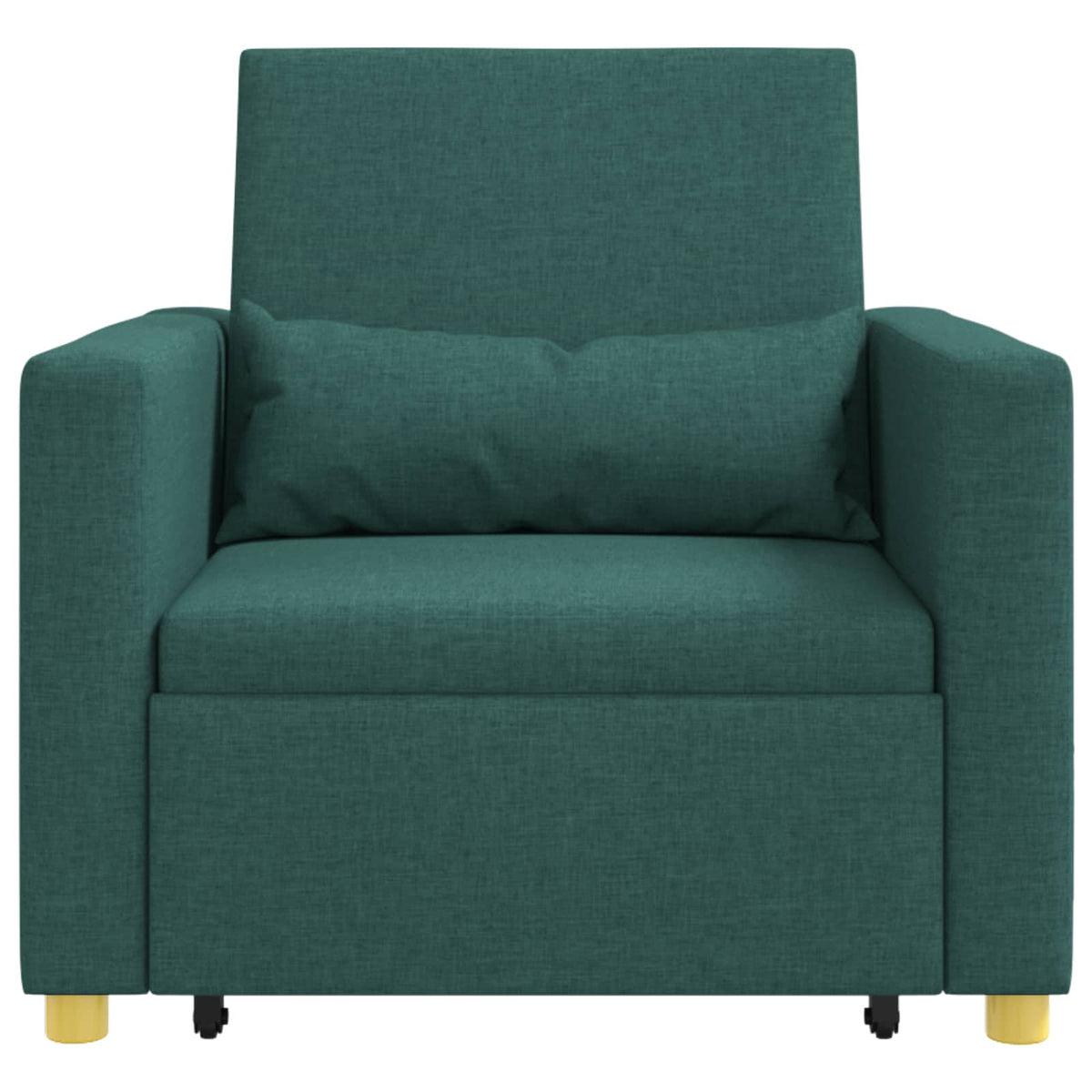 Utrækkelig sovesofa enkelt Mørkegrøn 90 x 165 x 87 cm Stof