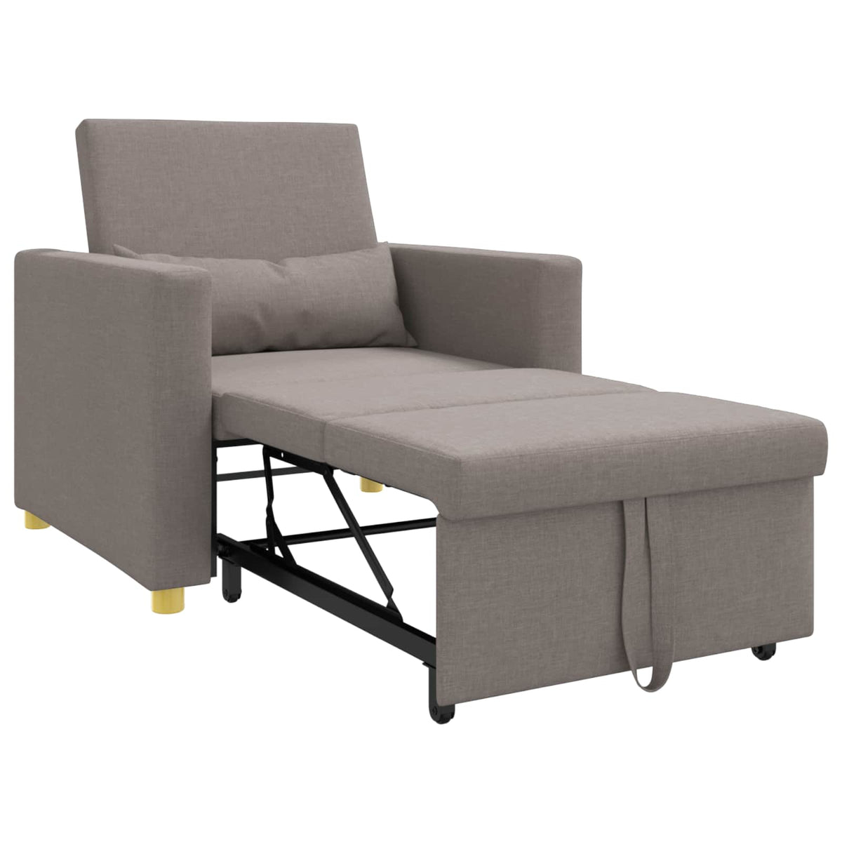 Utrækkelig sovesofa enkelt Gråbrun Stof