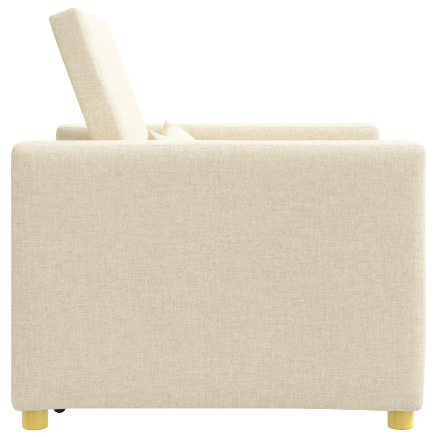 Utrækkelig sovesofa enkelt med hjul Creme 90 x 165 x 87 cm Stof