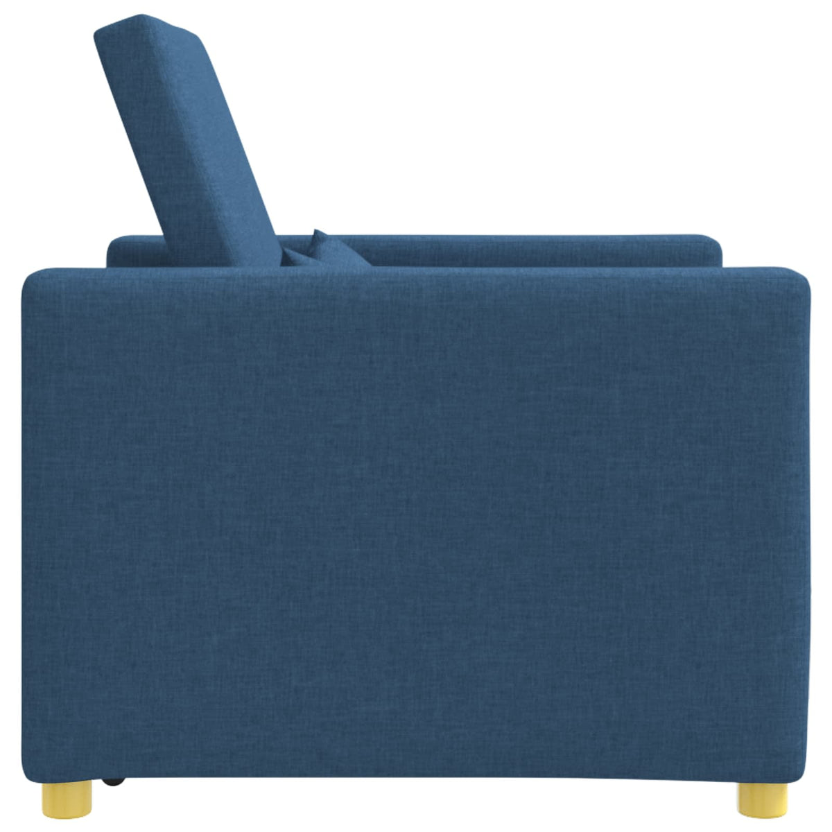 Utrækkelig sovesofa enkelt med hjul Blå 90 x 165 x 87 cm Stof