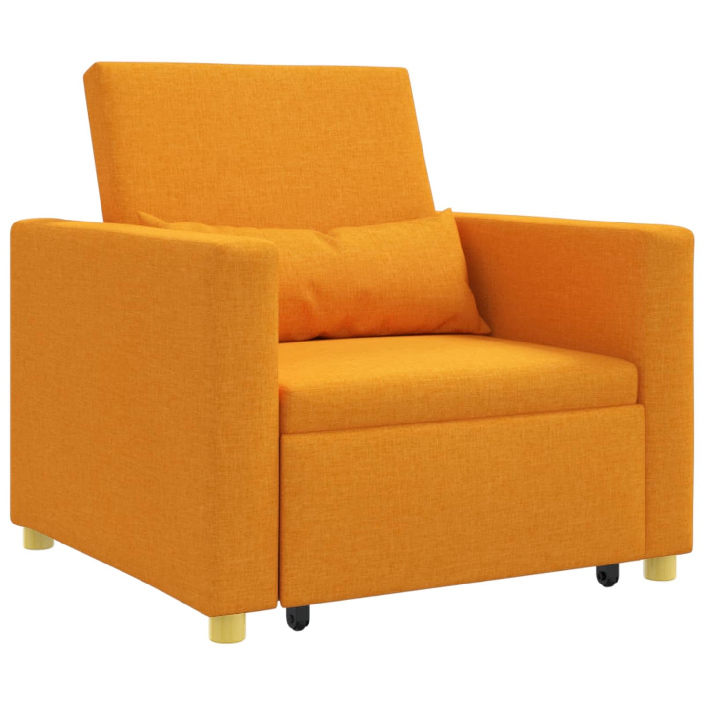 Utrækkelig sovesofa enkelt Mørkegul 90 x 165 x 87 cm Stof