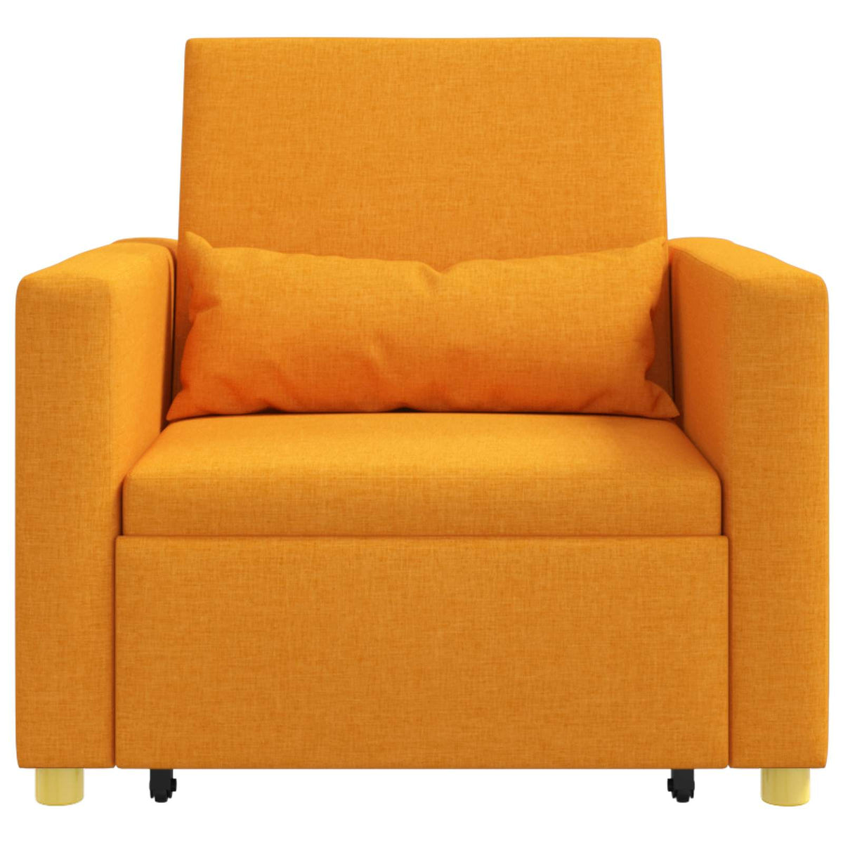 Utrækkelig sovesofa enkelt Mørkegul 90 x 165 x 87 cm Stof