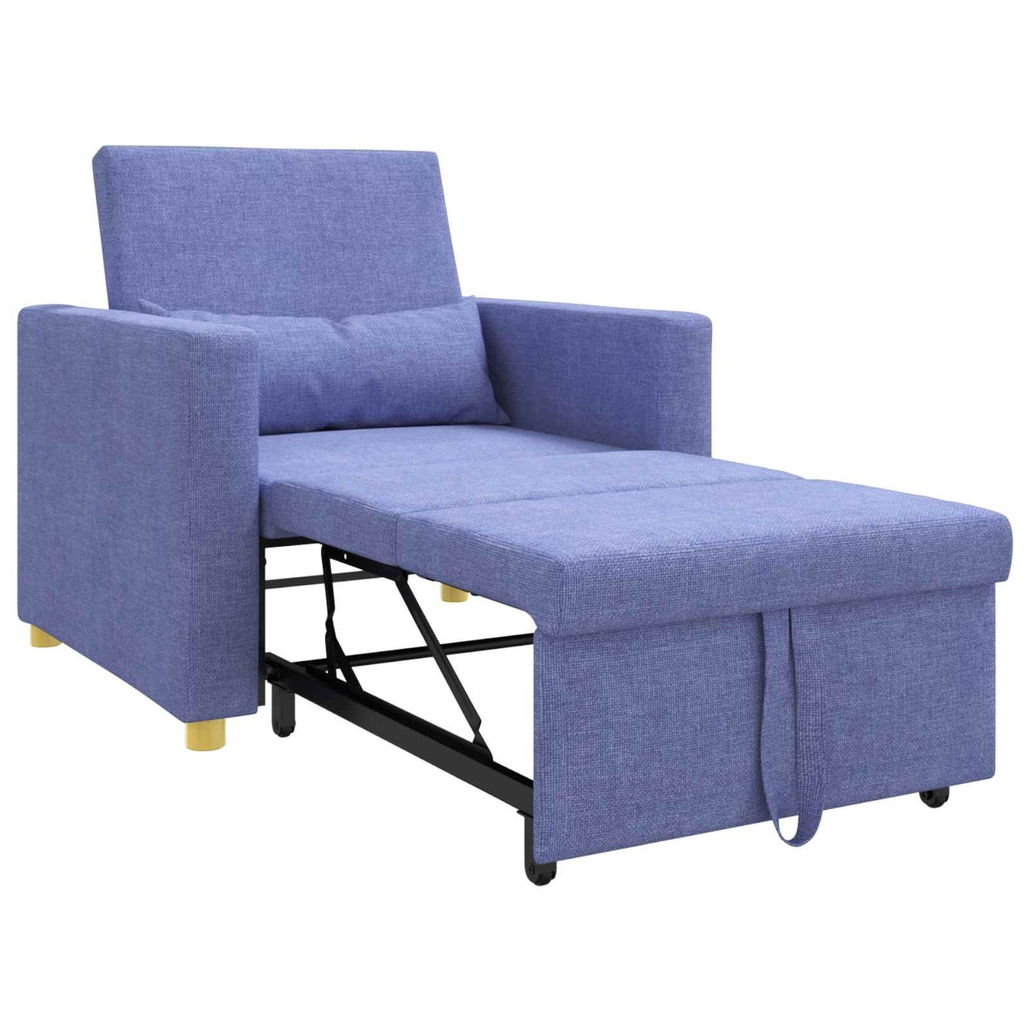 Utrækkelig sovesofa enkelt Jeans Blå 90 x 165 x 87 cm Stof