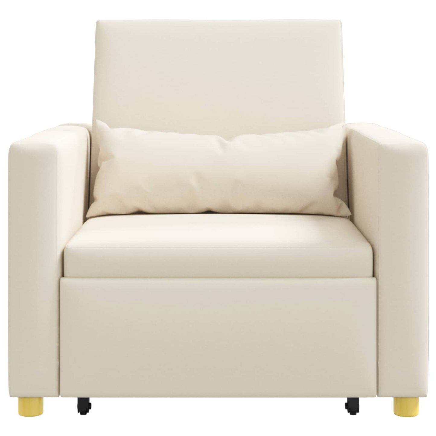 Utrækkelig sovesofa enkelt Cremehvid 90 x 165 x 87 cm Stof