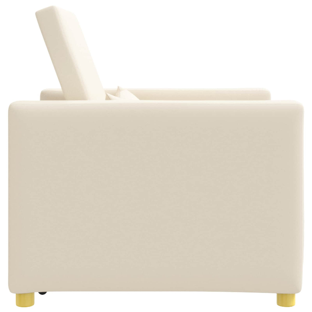 Utrækkelig sovesofa enkelt Cremehvid 90 x 165 x 87 cm Stof