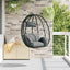 Hængende æggestol polyrattan 91 x 54,5 x 107 cm Antracit