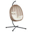 Hængende æggestol polyrattan 104 x 100 x 191 cm Lys fløde