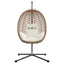 Hængende æggestol polyrattan 104 x 100 x 191 cm Lys fløde