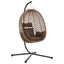 Hængende æggestol polyrattan 104 x 100 x 191 cm Brun