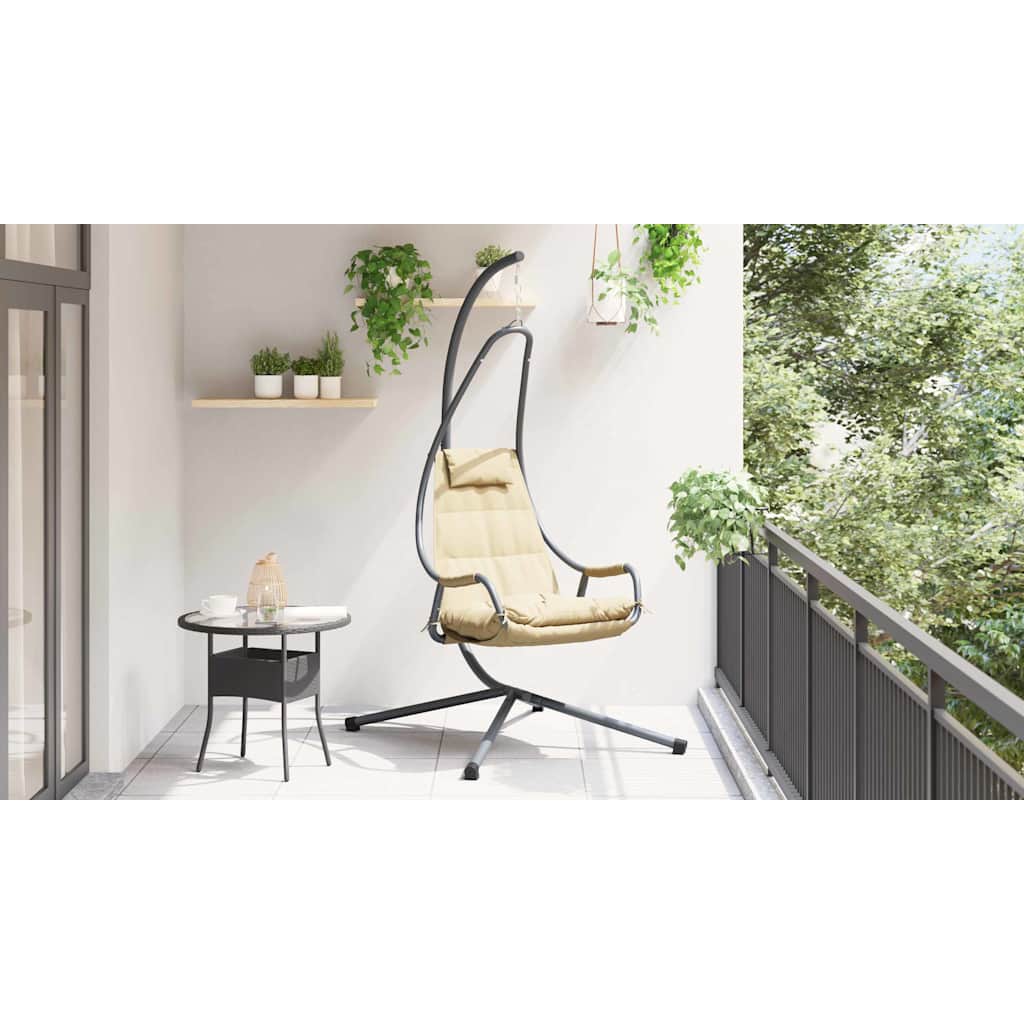Hængende æggestol Stål 94 x 107 x 196,5 cm Beige