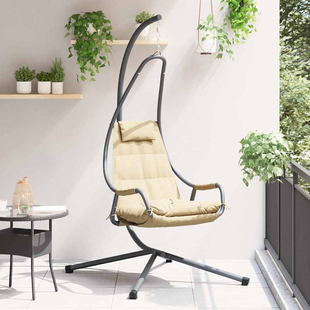 Hængende æggestol Stål 94 x 107 x 196,5 cm Beige