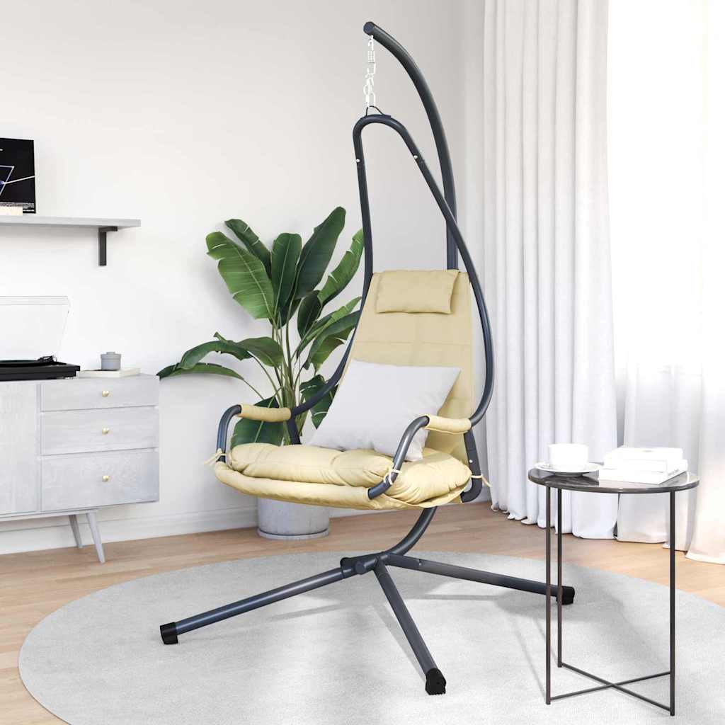 Hængende æggestol Stål 94 x 107 x 196,5 cm Beige