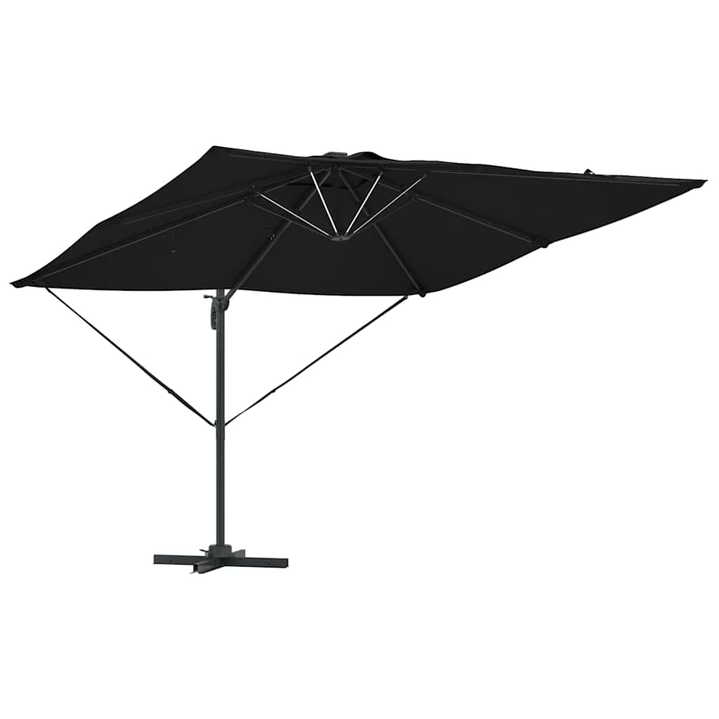 Parasol Sort 286 x 284 x 270 cm Aluminium og Polyester