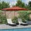 Parasol Terrakotta 286 x 284 x 270 cm Aluminium og Polyester
