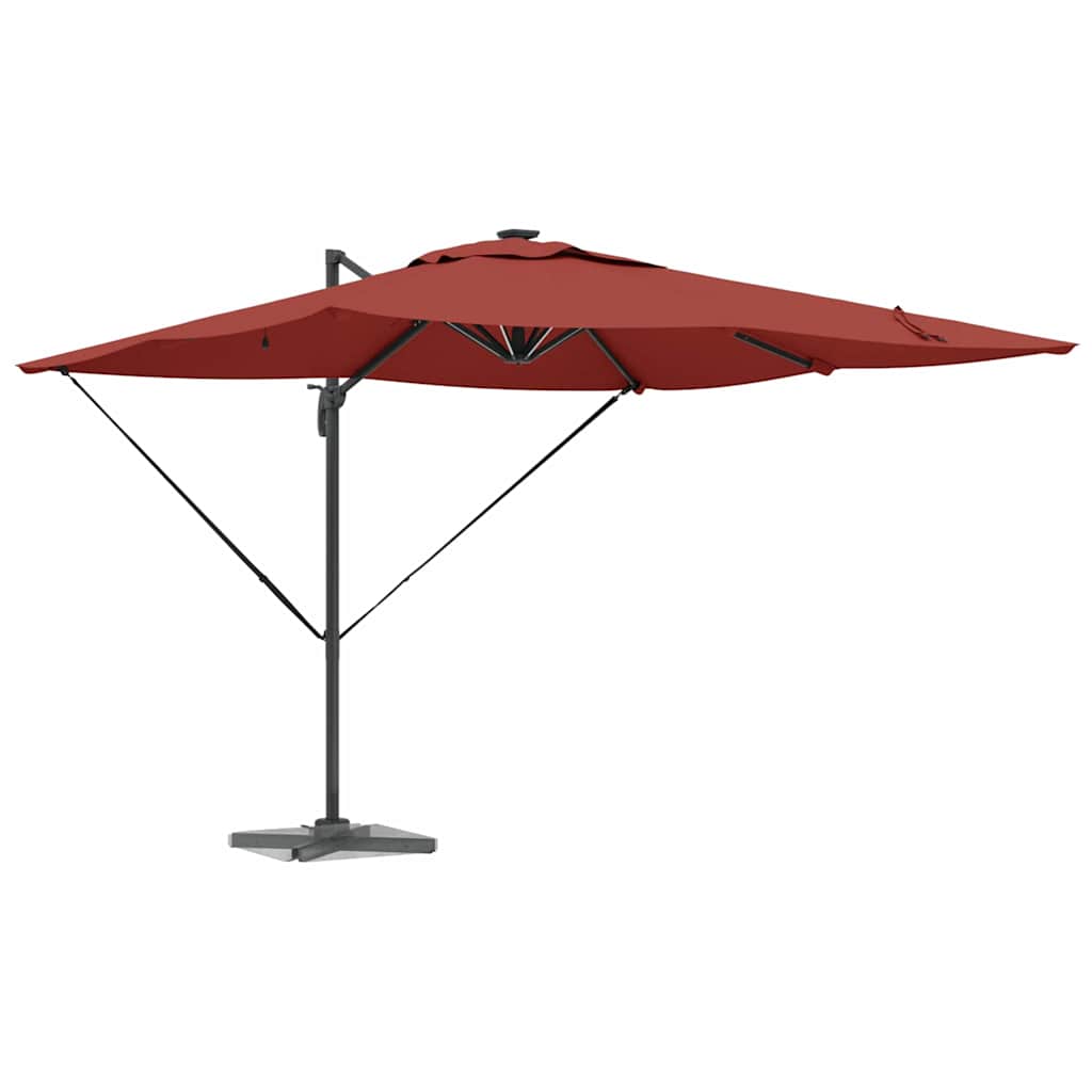 Parasol Terrakotta 286 x 284 x 270 cm Aluminium og Polyester