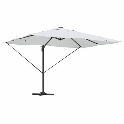 Parasol 352 x 251 x 265 cm Polyester og Aluminium Sandfarvet