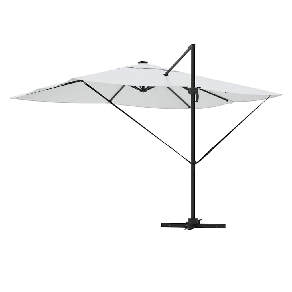 Parasol 352 x 251 x 265 cm Polyester og Aluminium Sandfarvet