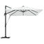 Parasol 352 x 251 x 265 cm Polyester og Aluminium Sandfarvet