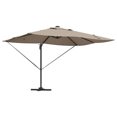 Parasol 352 x 251 x 265 cm Polyester og Aluminium Gråbrun